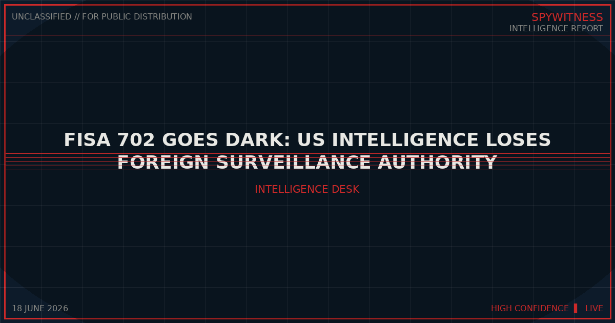 US Intelligence Loses Authority