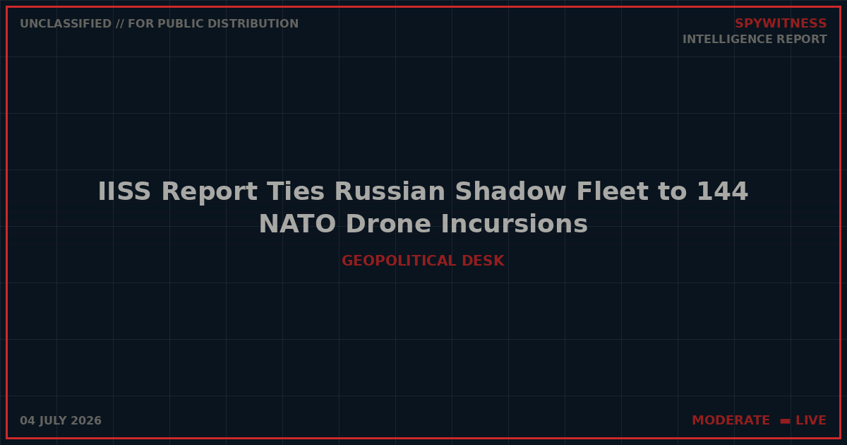 IISS shadow fleet drone NATO intelligence brief