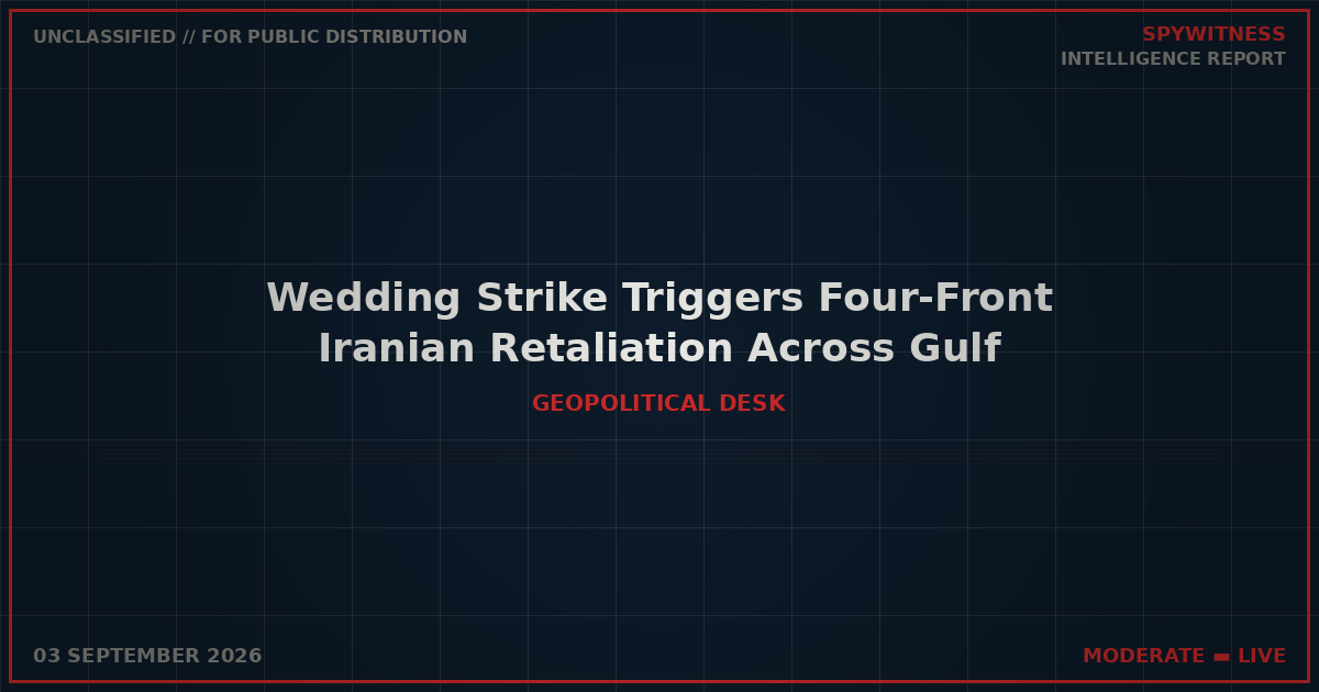 Wedding Strike Triggers Four-Front Iranian Retaliation Across Gulf