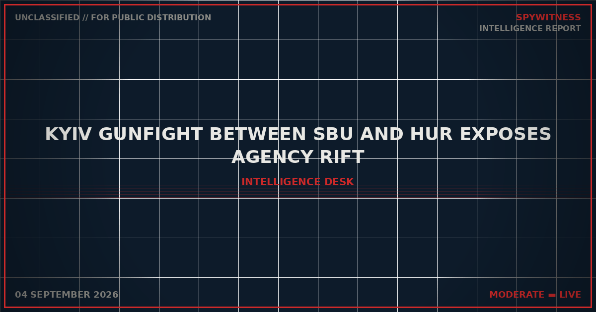 Kyiv Gunfight Between SBU and HUR Exposes Agency Rift
