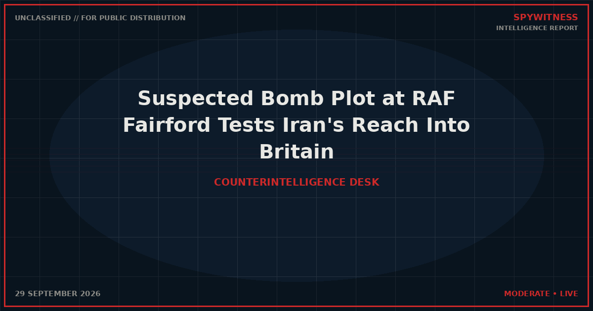 Suspected Bomb Plot at RAF Fairford Tests Iran's Reach Into Britain