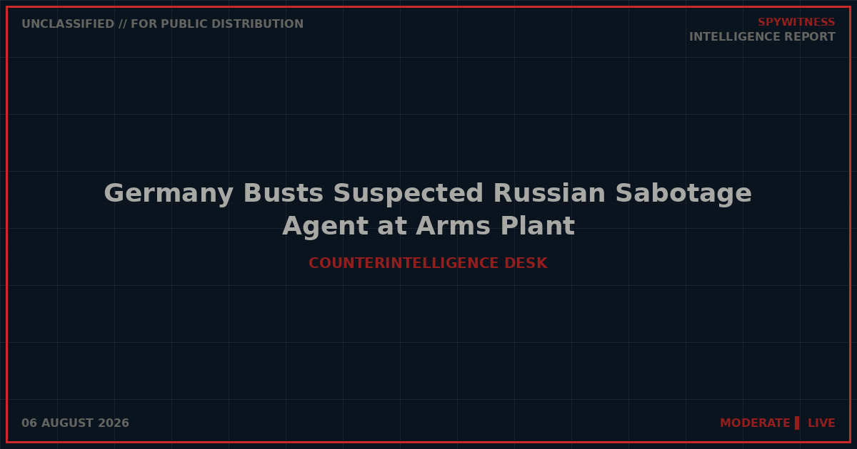 Germany Busts Sabotage Agent