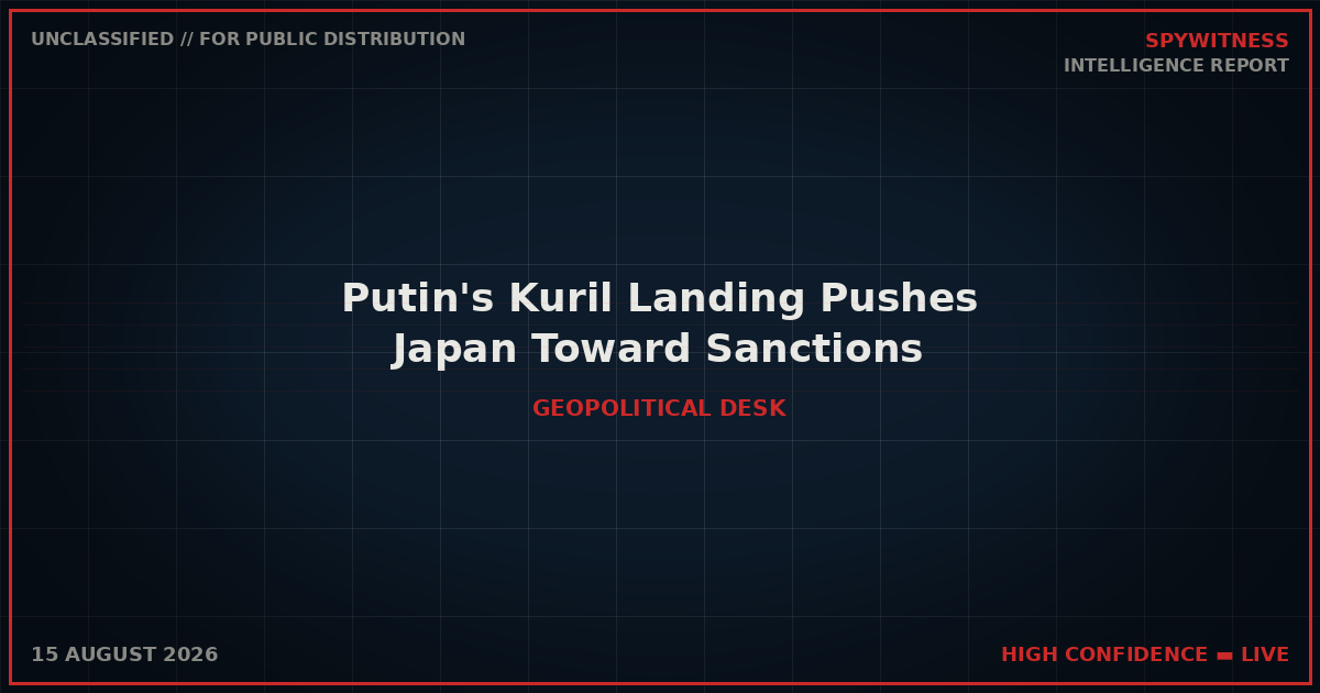 Putin's Kuril Landing Pushes Japan Toward Sanctions