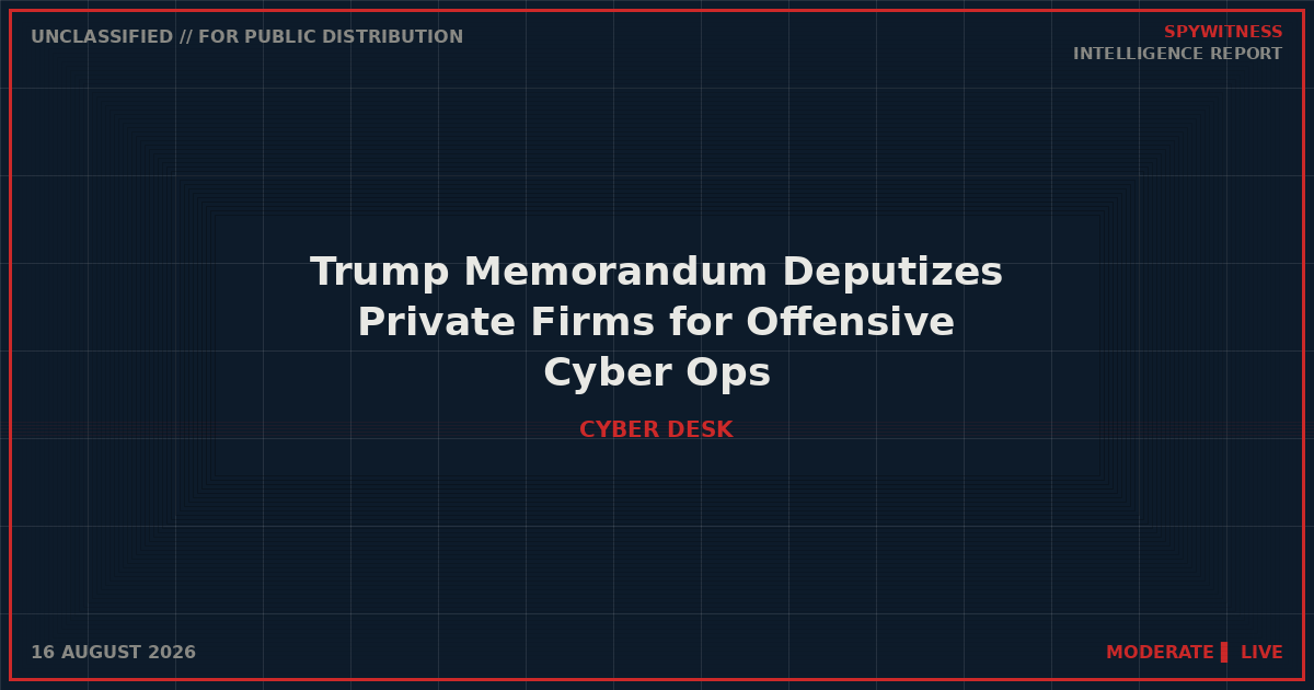 Trump Memorandum Deputizes Private Firms for Offensive Cyber Ops