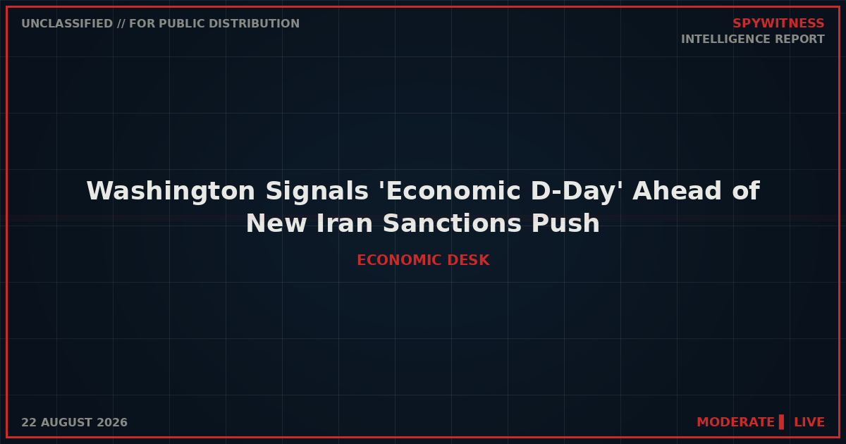 Washington Signals 'Economic D-Day' Ahead of New Iran Sanctions Push