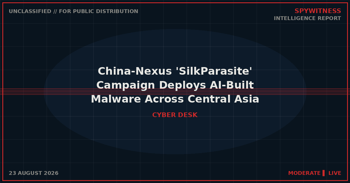 China-Nexus 'SilkParasite' Campaign Deploys AI-Built Malware Across Central Asia