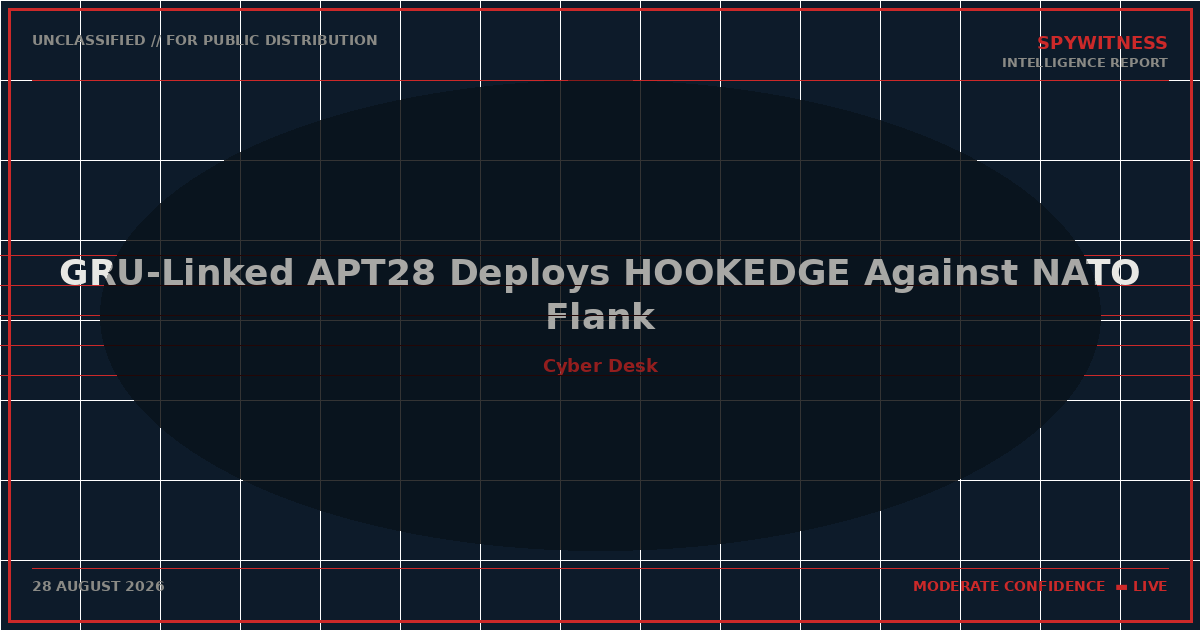 GRU-Linked APT28 Deploys HOOKEDGE Against NATO Flank