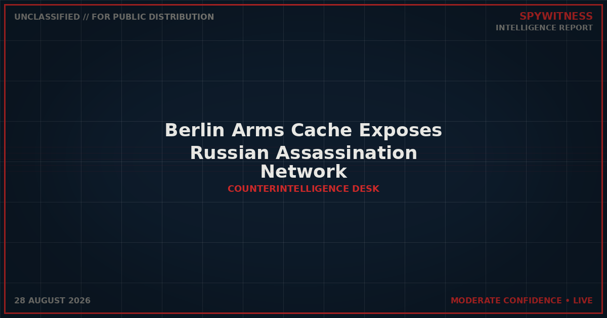 Berlin Arms Cache Exposes Russian Assassination Network