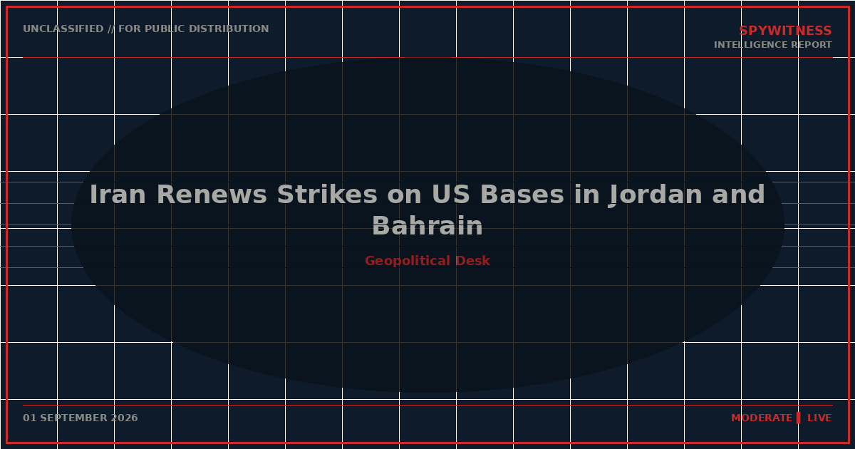 Iran Renews Strikes on US Bases in Jordan and Bahrain