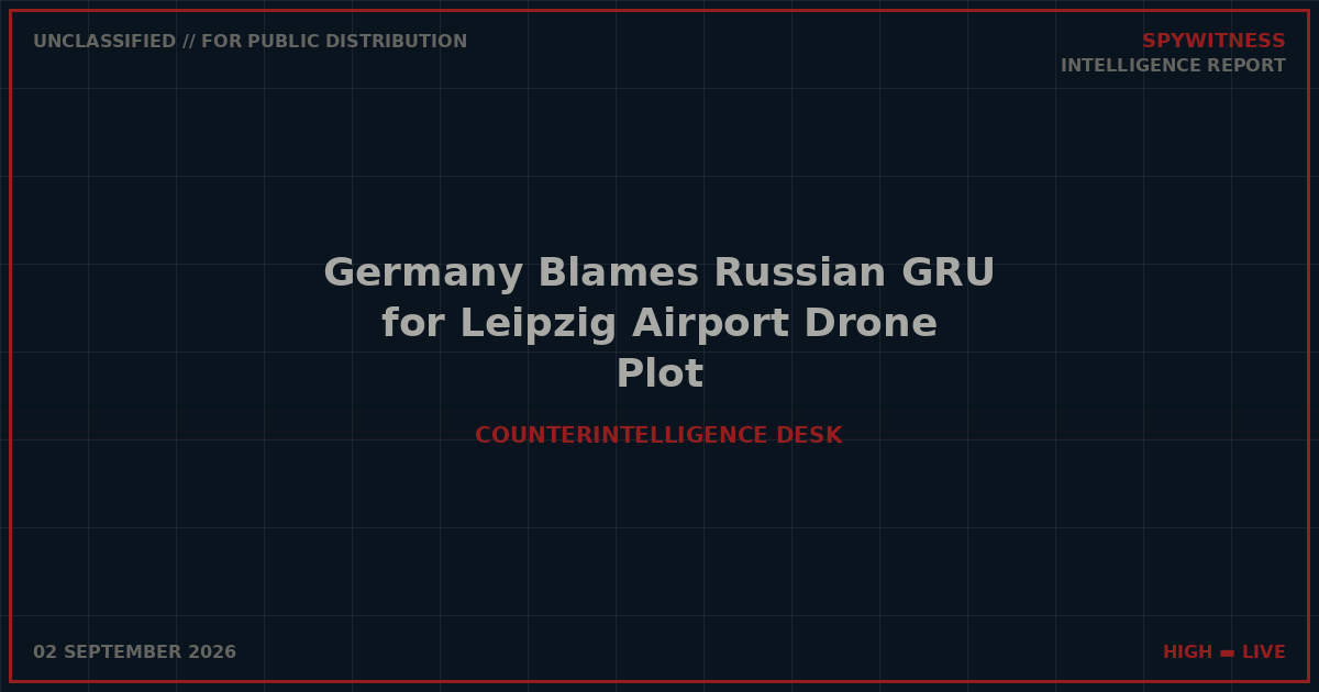 Germany Blames Russian GRU for Leipzig Airport Drone Plot
