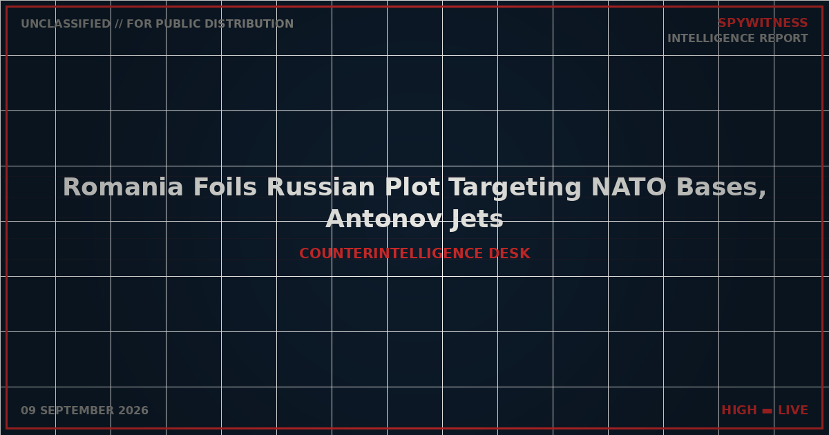 Romania Foils Russian Plot Targeting NATO Bases, Antonov Jets