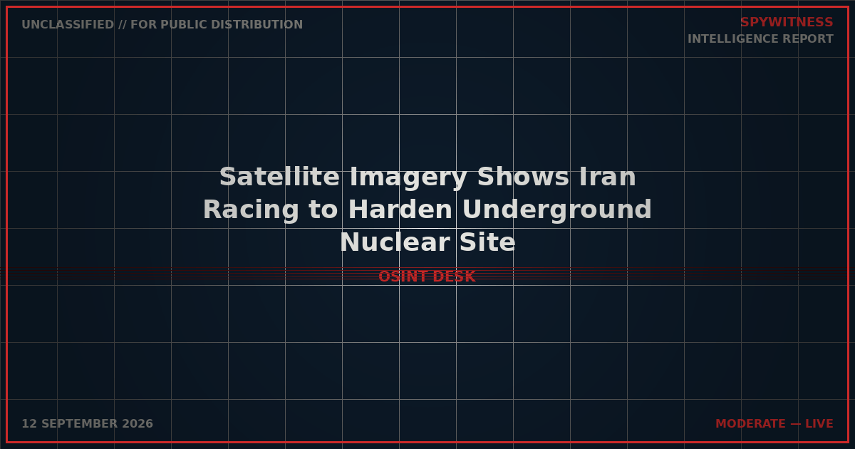 Satellite Imagery Shows Iran Racing to Harden Underground Nuclear Site