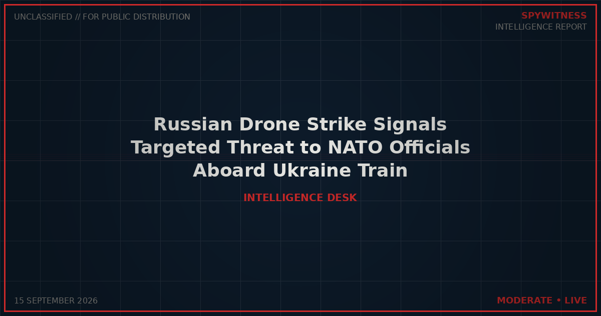 Russian Drone Strike Signals Targeted Threat to NATO Officials Aboard Ukraine Train