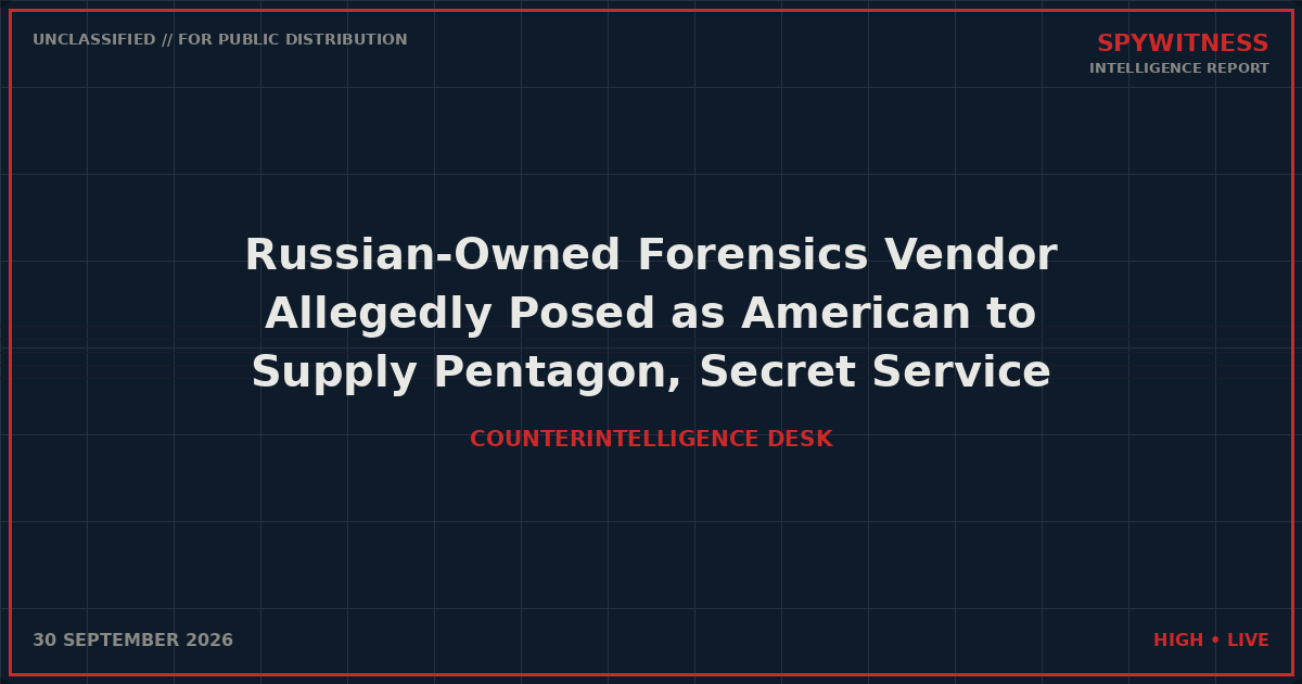 Russian-Owned Forensics Vendor Allegedly Posed as American to Supply Pentagon, Secret Service